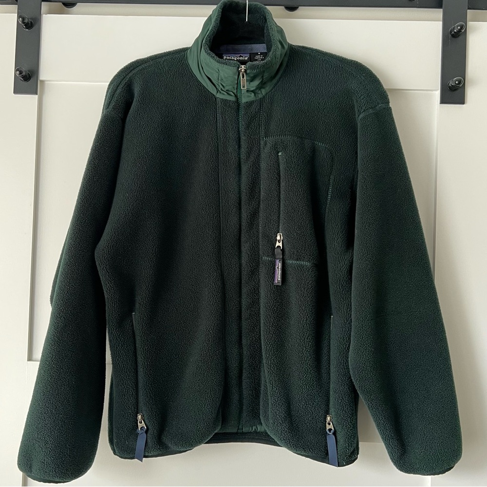 Vintage Hunter Green Patagonia Fleece Made in USA